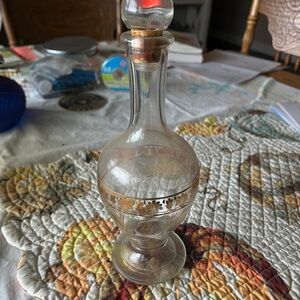 Very Vintage Avon Skin So Soft Glass Decanter.